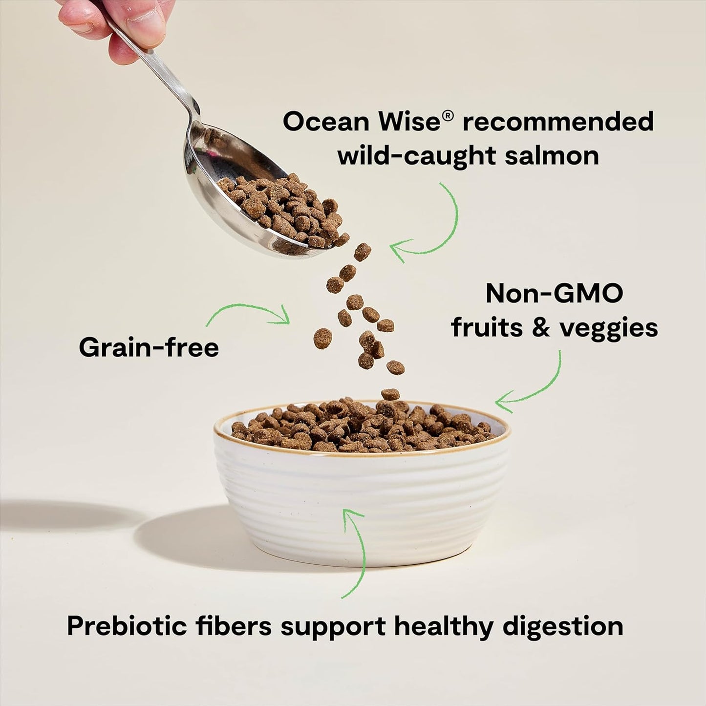 Open Farm, Grain Free Dry Cat Food, High-Protein Kibble for a Complete & Balanced Diet, Non-GMO Fruits & Vegetables, Prebiotic Fibers to Support Digestion, Wild-Caught Salmon Recipe, 8lb Bag