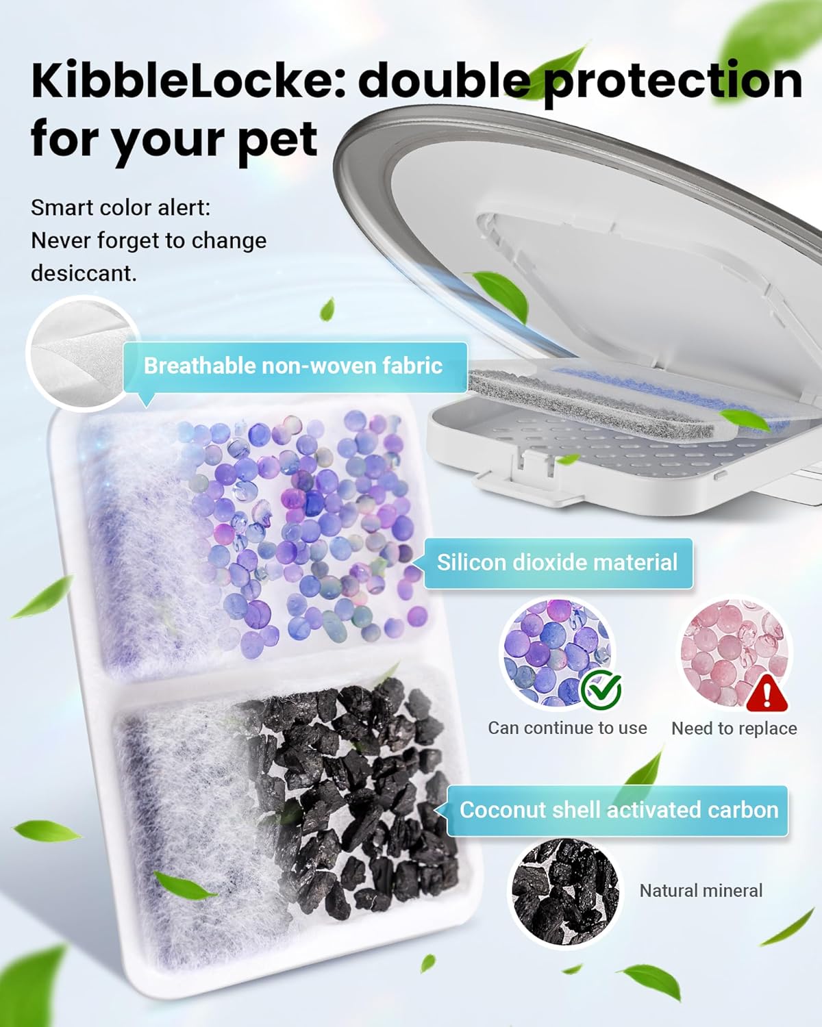 Automatic Cat Feeder for 3 Cats, 6L/25 Cups Smart WiFi Pet Feeder, Strong Anti-Jam System, Dual-Effect Desiccant Cat Food Dispenser, with 10S Voice Recorder for Cats and Small Dog(White)