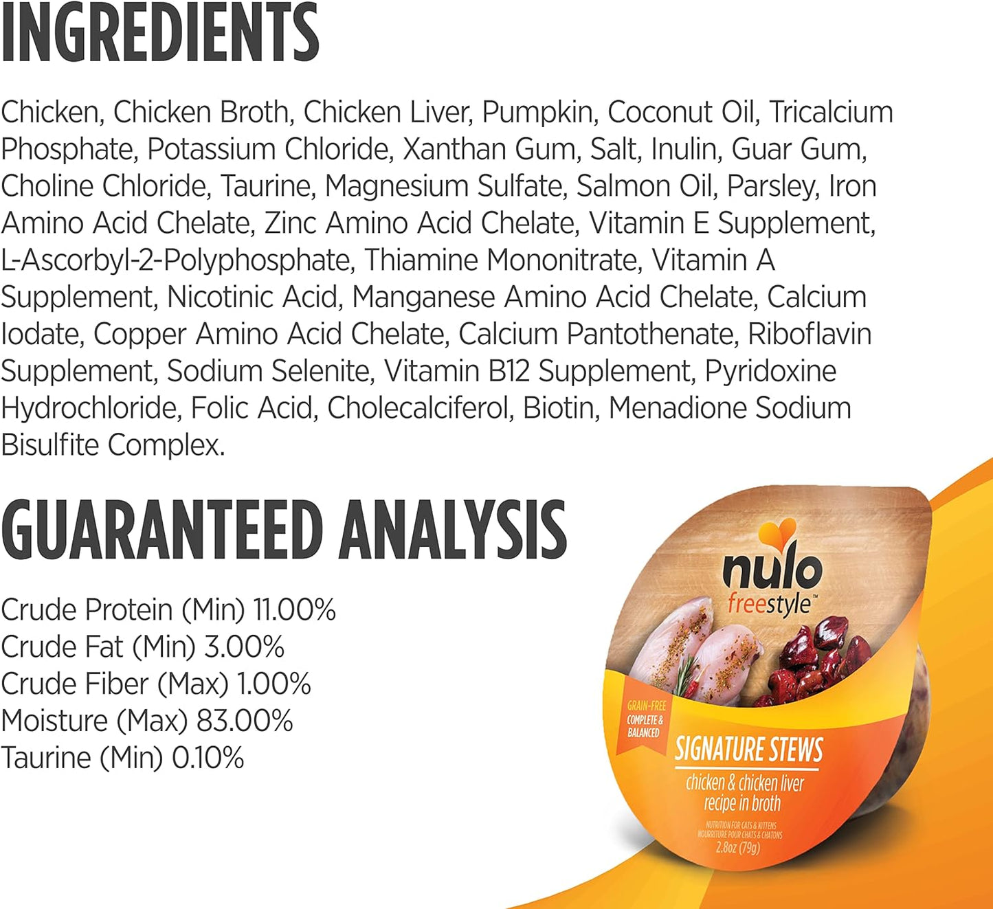 Nulo Freestyle Cat & Kitten Wet Cat Food Signature Stew, Premium All Natural Grain-Free Cat Food Topper with No Added Minerals or Preservatives and High Animal-Based Protein 12 Count (Pack of 1)