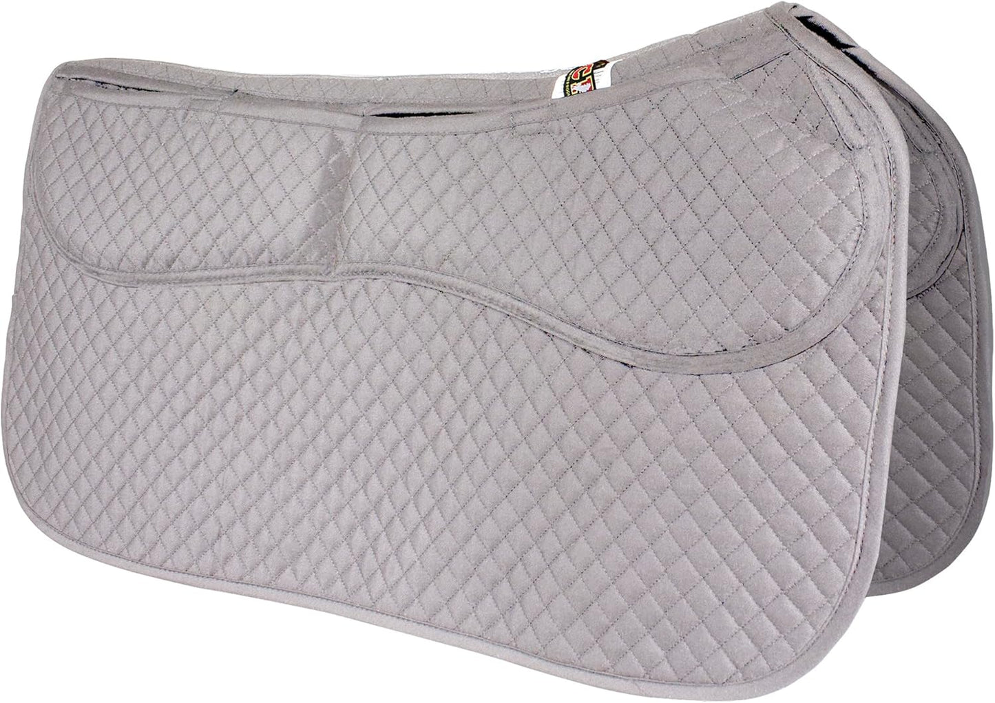 ECP Equine Comfort Products Thermoregulating Western Saddle Pad, Machine Washable Contoured Fit, Water Absorbing, Therapeutic, Shock Absorbing with Adjustable Memory Foam Shims