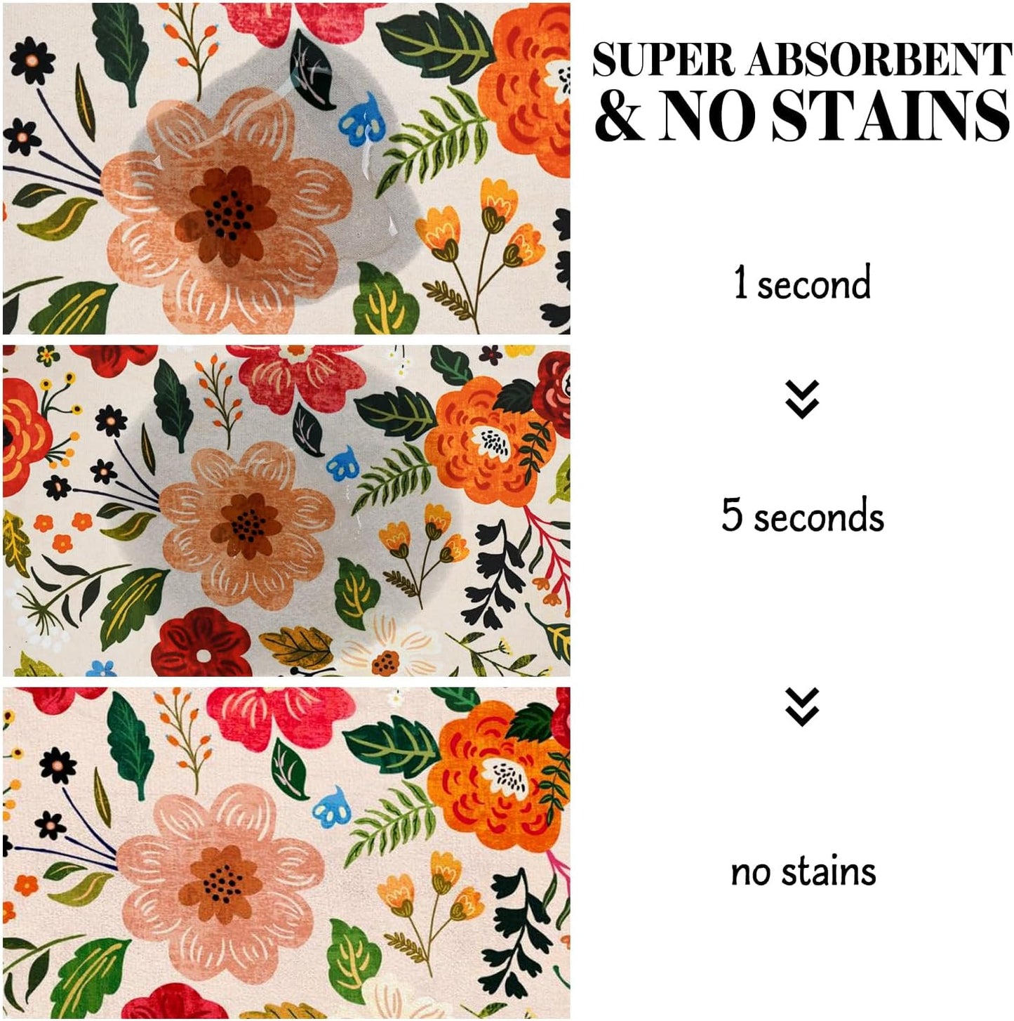 Dog Food Mats for Floors, Absorbent Quick Dry Pet Cat Food Mat, Dog Bowl Mats for Food and Water Dispenser Mat, Eco-Friendly Dog Accessories Pet Supplies 17"x30"