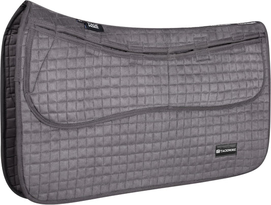 Tackmore Western Saddle Pad Adjustable with Side Pockets and Foam Inserts Shock-Absorbing Riding Pad