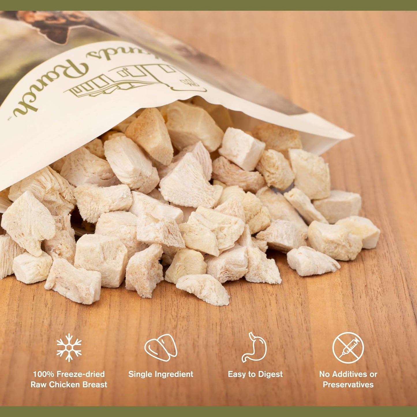 BADLANDS RANCH - Superfood Bite, Freeze-Dried Raw Dog Treats - Protein Rich, Train & Reward, Traceable Single Ingredient by Katherine Heigl (Chicken Breast)