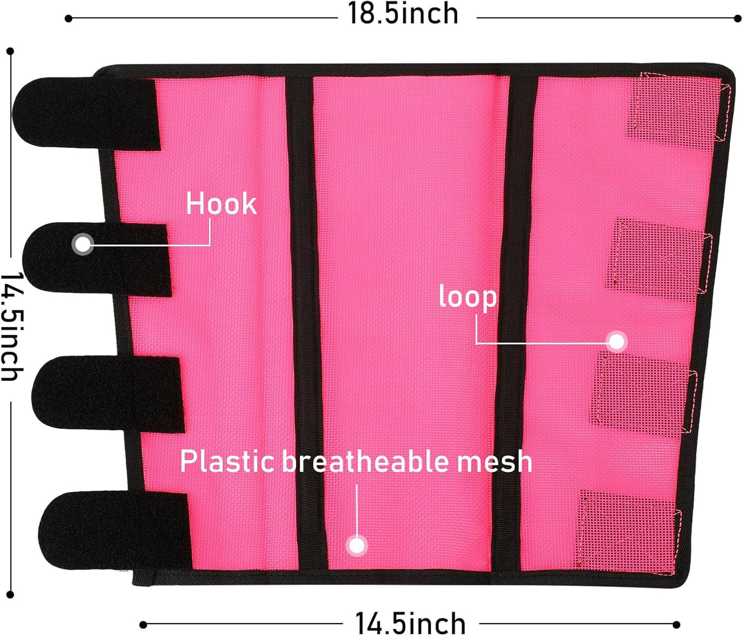 Jexine 12 Fly Boots for Horse Set of 12 Loose Breathable Mesh Horse Fly Sheets Protective Horse Leg Wraps Leggings for Preventing Flies and Mosquitoes Bites (Purple, Red, Pink)