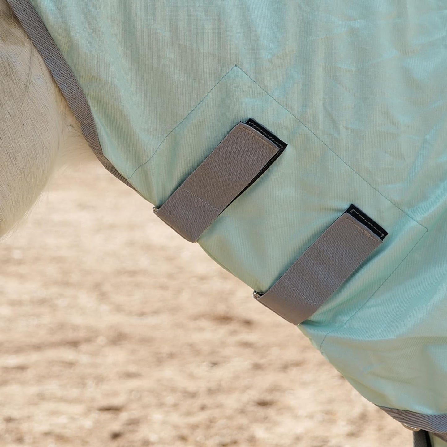 Horse Fly Sheet with Detachable Neck Cover & Belly Wrap, Adjustable Fly Sheet for Horses, Ventilated Airflow Mesh Equine Cooling Summer Flysheet Green 69