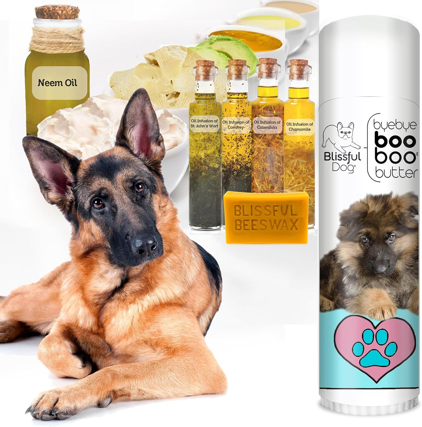 The Blissful Dog .50 oz Tube German Shepherd Booboo Butter