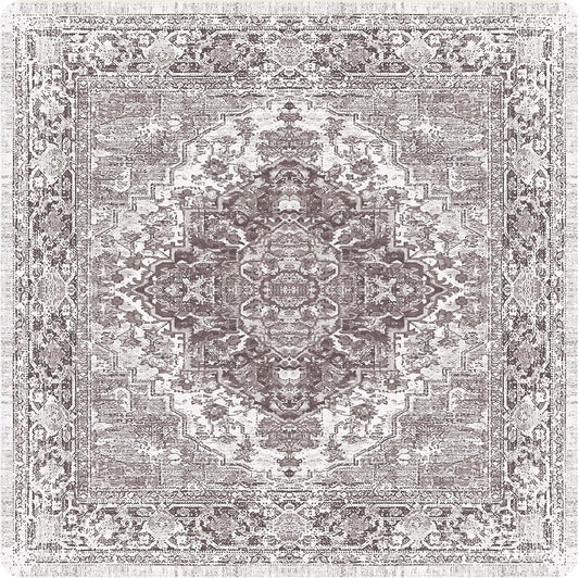 nunubaby Washable Pee Pads for Dogs, Stylish, Non-Slip and Leak-Proof Pee Pads. Reusable Potty Pads for Dogs for Crates and Floors.(Brown/Geo, 48" x48")