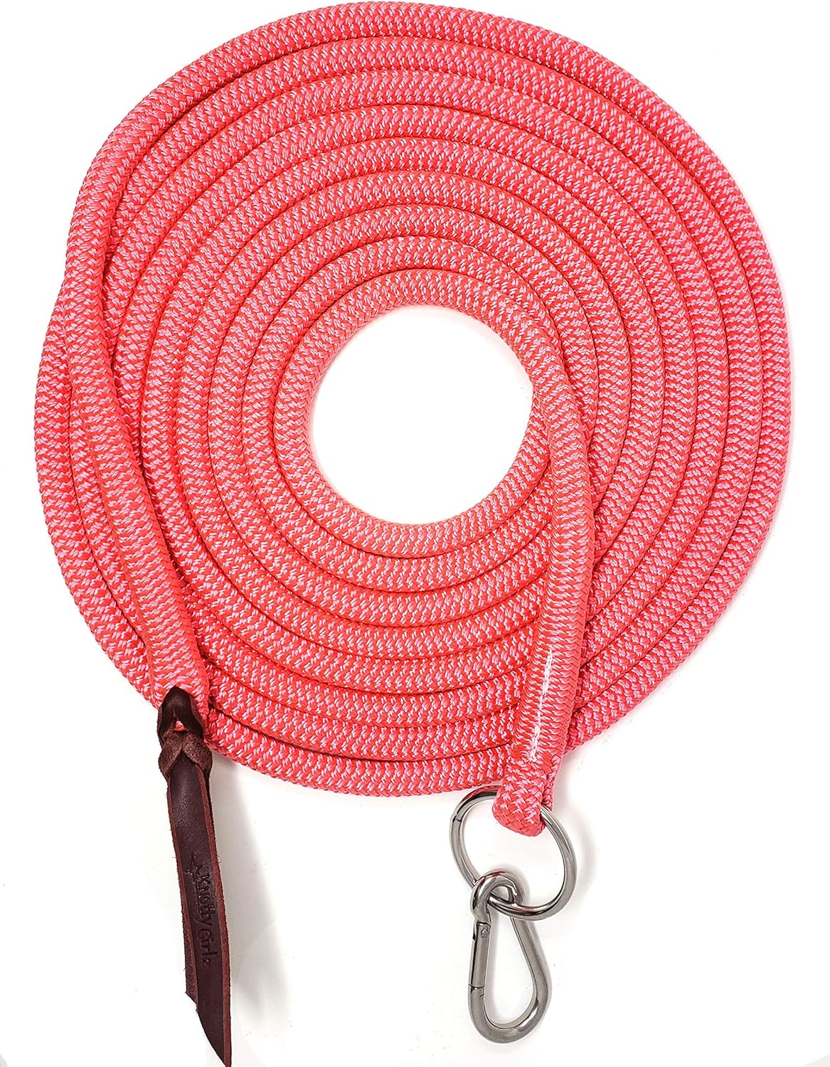 22' Long Line with SS O Ring and Carabiner (Pink)