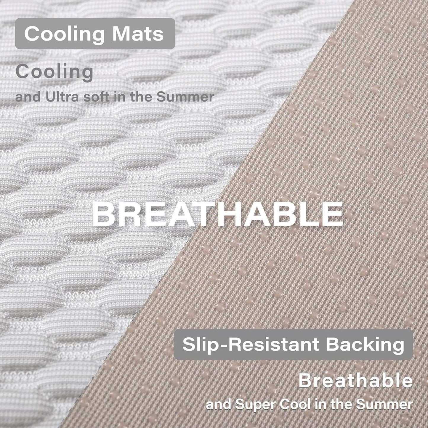 MICROCOSMOS Pet Cooling Mat & Sleeping Pad- Breathable Bubble Surface, EZ Clean. Keep Cooling for Pets, Kids and Adults in Summer.(GreyWhite, 59" x 40")