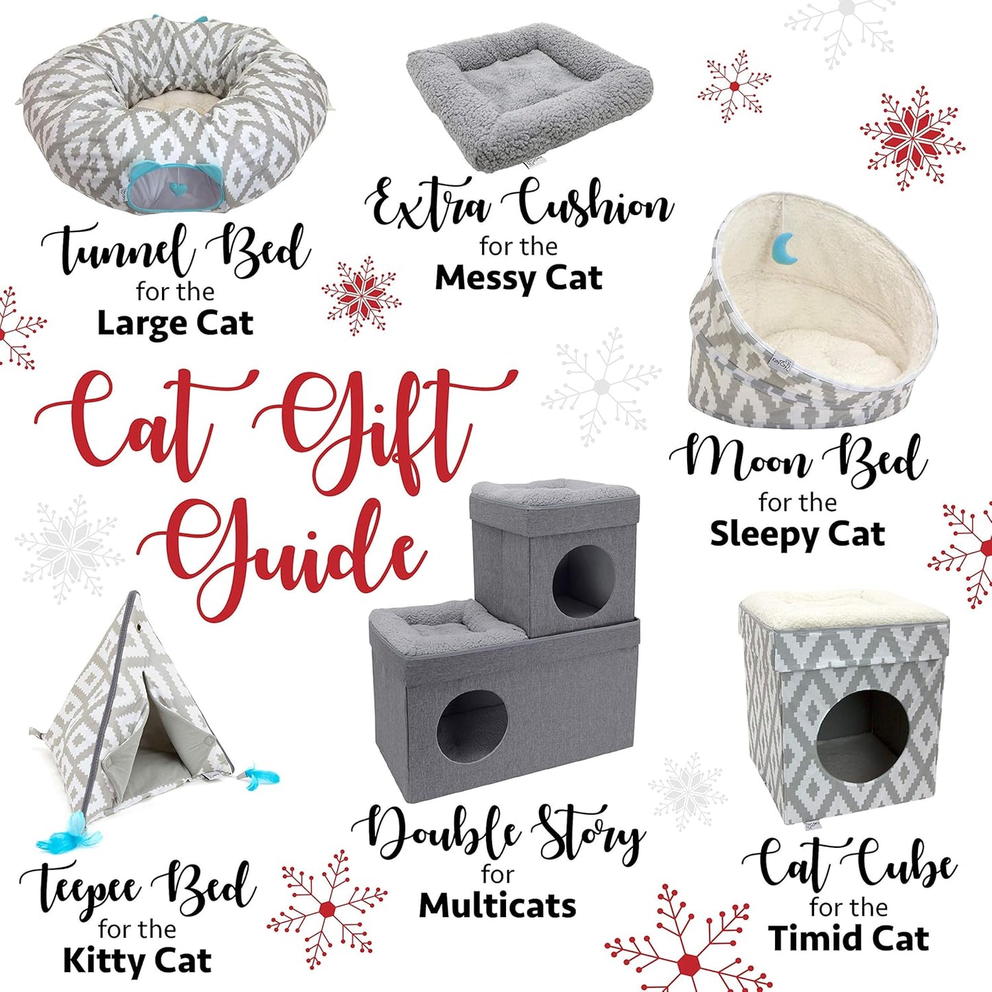 Kitty City Large Cat Tunnel Bed, Cat Bed, Pop Up Bed, Cat Toys, White