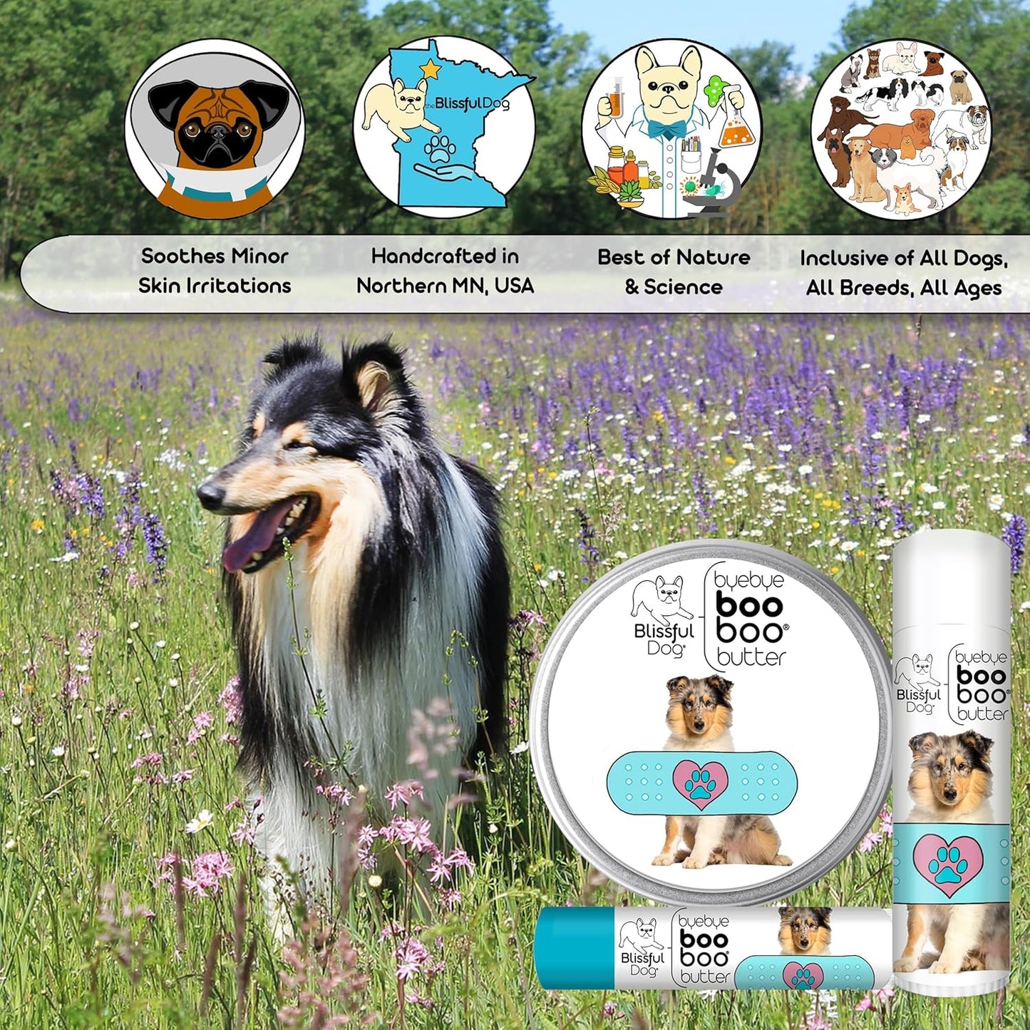 The Blissful Dog 4 oz TIN Collie Booboo Butter