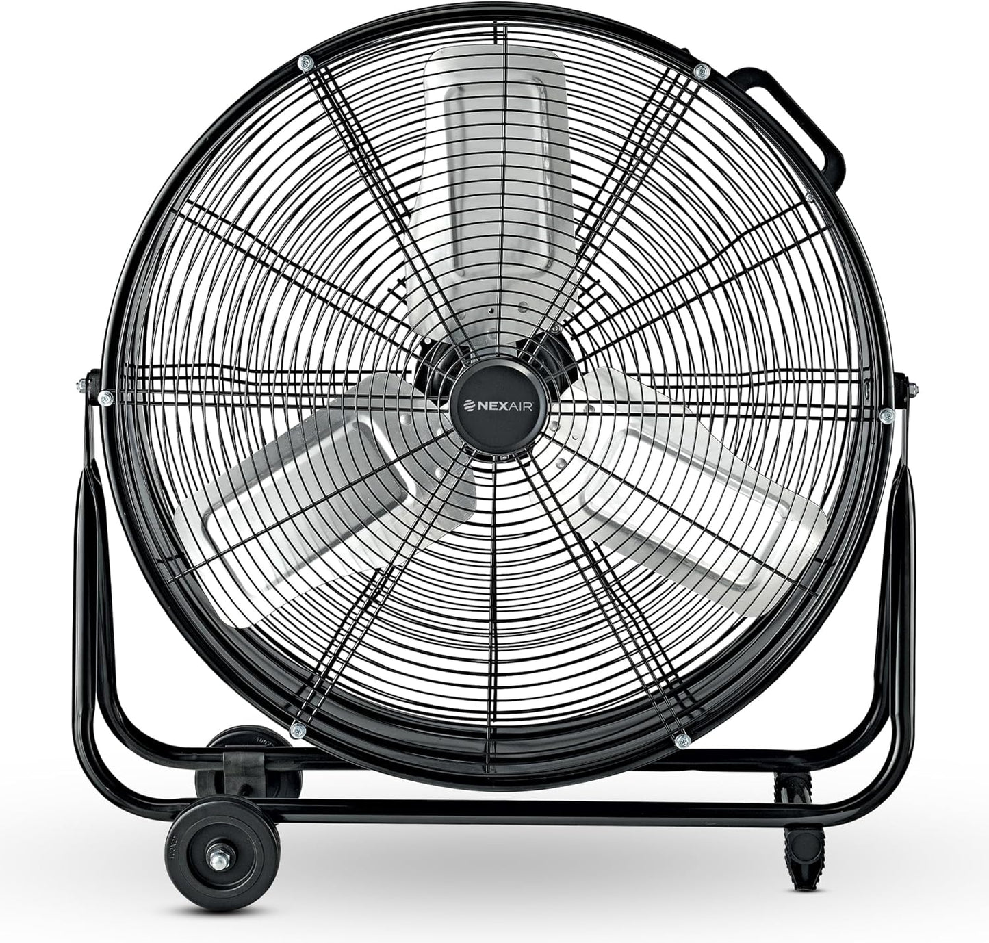 24 Inch High-Velocity Industrial Metal Drum Fan 8,800 CFM, 3-Speed Heavy Duty Floor Fan, 360-Degree Tilt for Commercial, Warehouse, Workshops, Garage, Factory, and Basement with Extreme Power