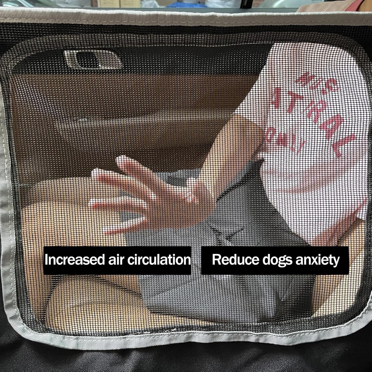 njnj Dog Car Seat Cover for Back Seat - Waterproof Dog Half Hammock for Cars with Mesh Window,Scratchproof Pet Backseat Protector,Perdurable,Non-Slip Booster Seat for Small,Medium and Large Dogs