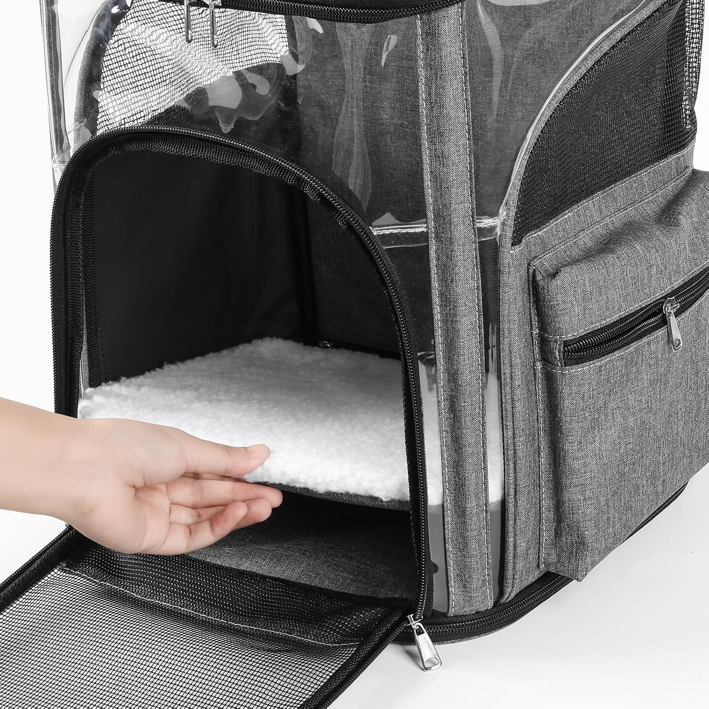Cat Carrier Backpack for Small Medium Cats Dogs Backpack Puppies up to 26 Lbs, Excellent Visibility and Airflow,Lightweight and Portable Travel Pet Carrier Bag Foldable Design