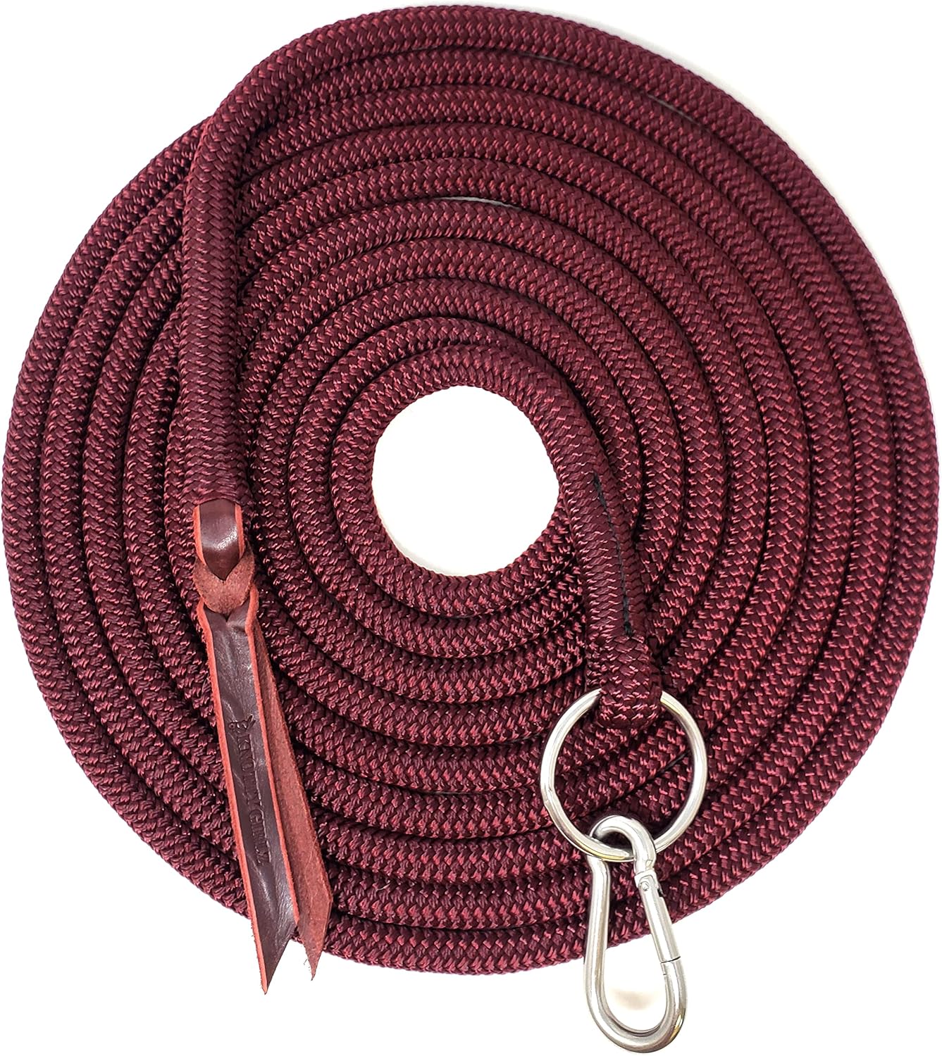 22' Long Line with SS O Ring and Carabiner (Burgundy)