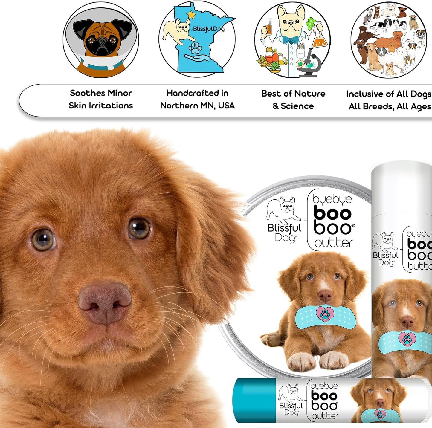The Blissful Dog Nova Scotia Duck Tolling Retriever Boo Boo Butter, 0.50-Ounce