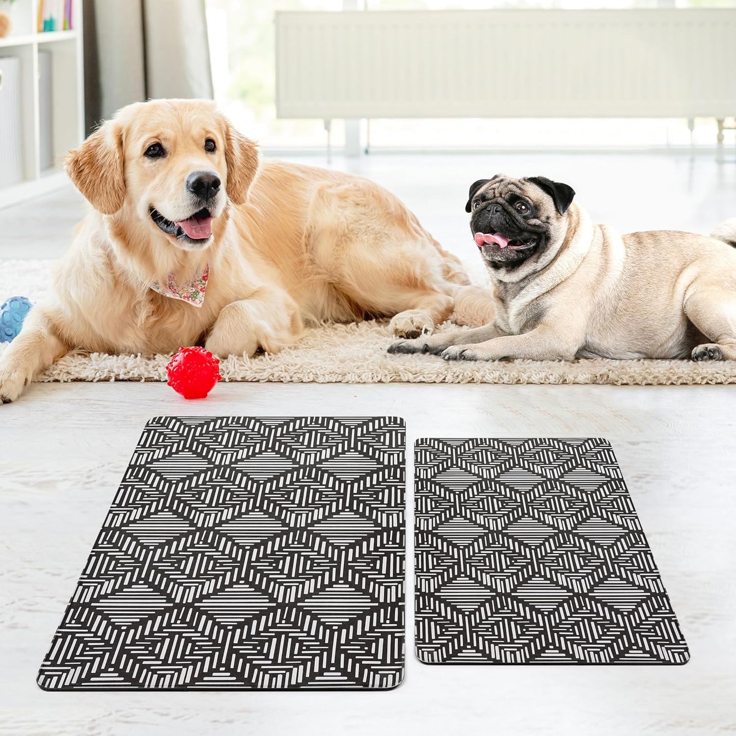 NALALAS Large Dog Mat for Food and Water, Cat Feeding Mat | Large Waterproof Dog Bowl Mat | Non-Slip Pet Food Mat for Floors | Pet Mats for Food and Water | Easy to Clean