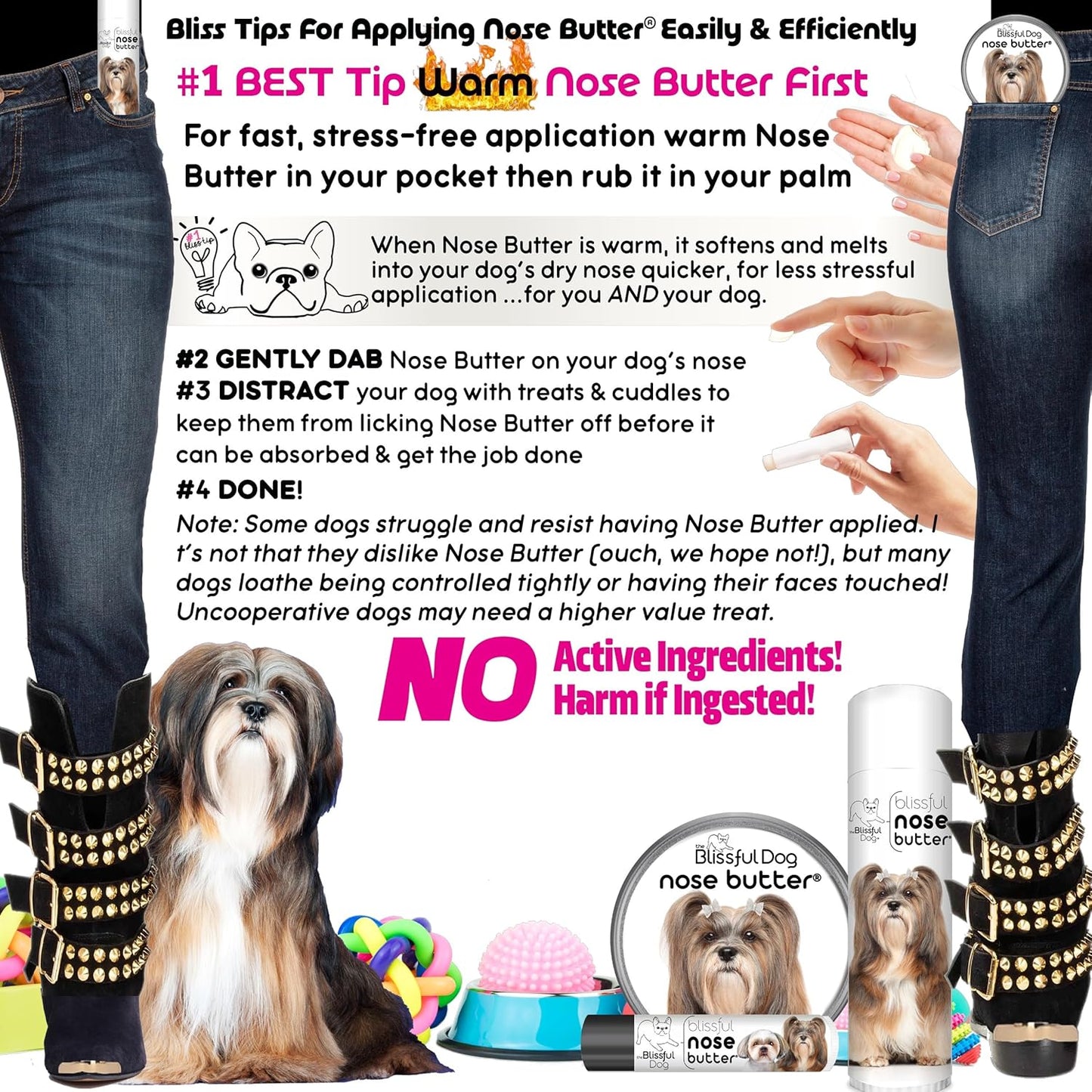 The Blissful Dog Lhasa Apso Unscented Nose Butter - Dog Nose Butter, 0.50 Ounce