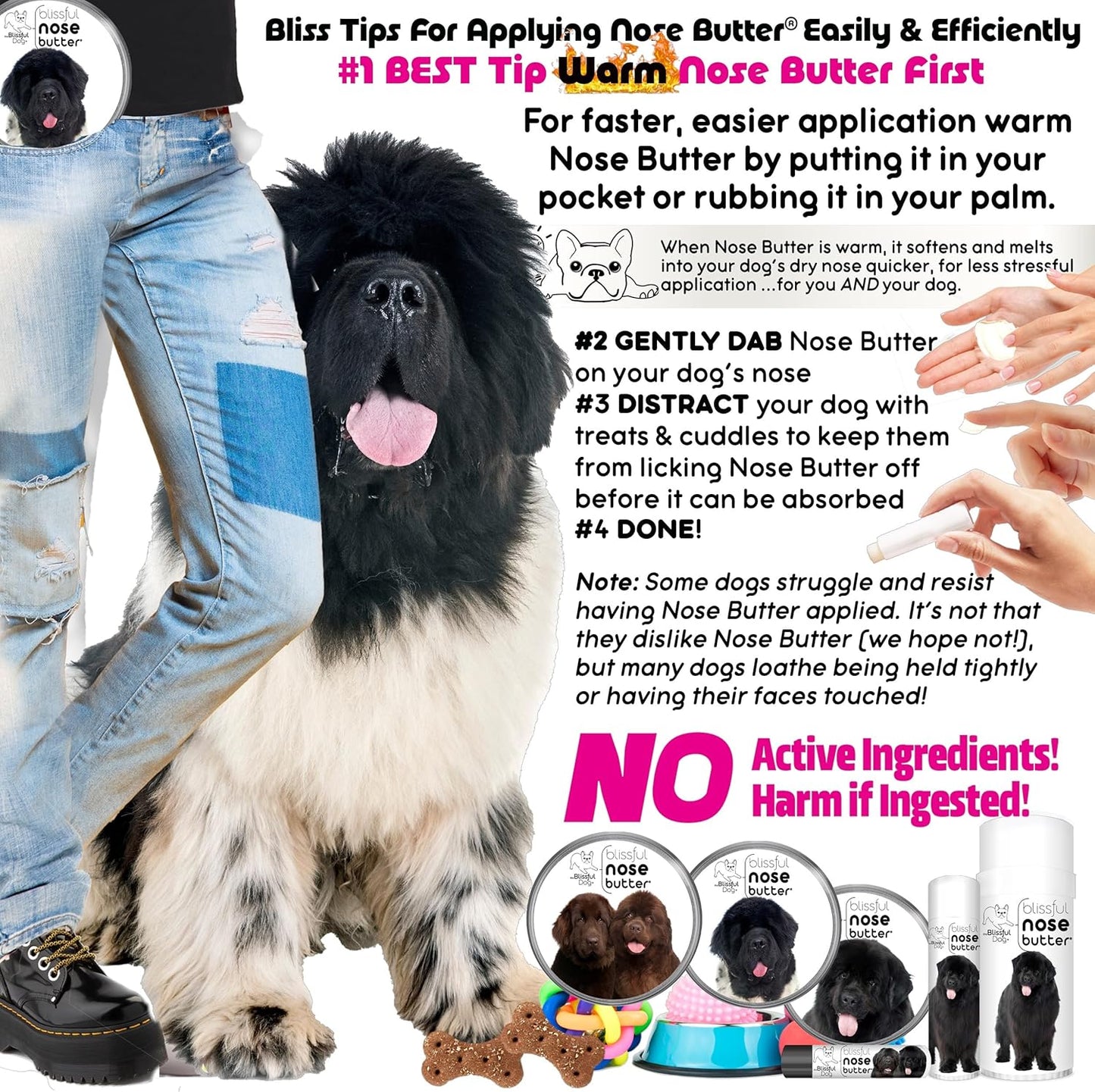 The Blissful Dog Newfoundland Unscented Nose Butter - Dog Nose Butter, 8 Ounce