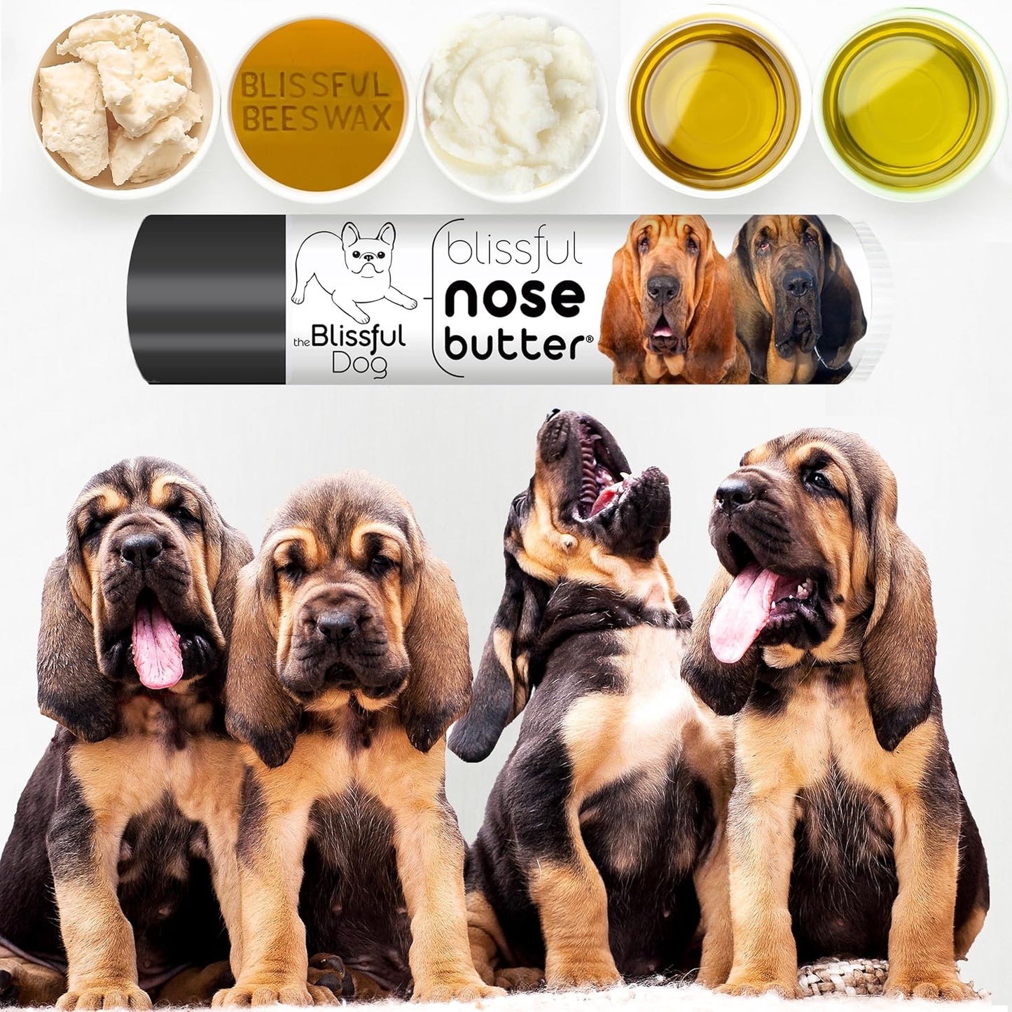 The Blissful Dog Fawn Boxer Nose Butter for Dry, Cracked Skin, Lick-Safe Dog Nose Balm with Moisturizing Shea Butter, Almond, Olive, and Essential Oils, Pet Supplies, Uncented, 1 oz.