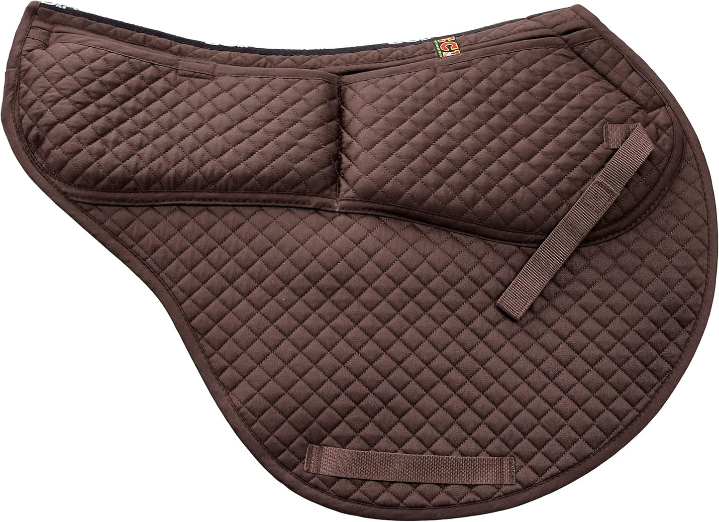 ECP Equine Comfort Products All-Purpose Contoured Correction Saddle Pad with Adjustable Memory Foam Inserts for Custom Support, Non-Slip, Shock Absorbing, 22” Spine, 19.5” Drop