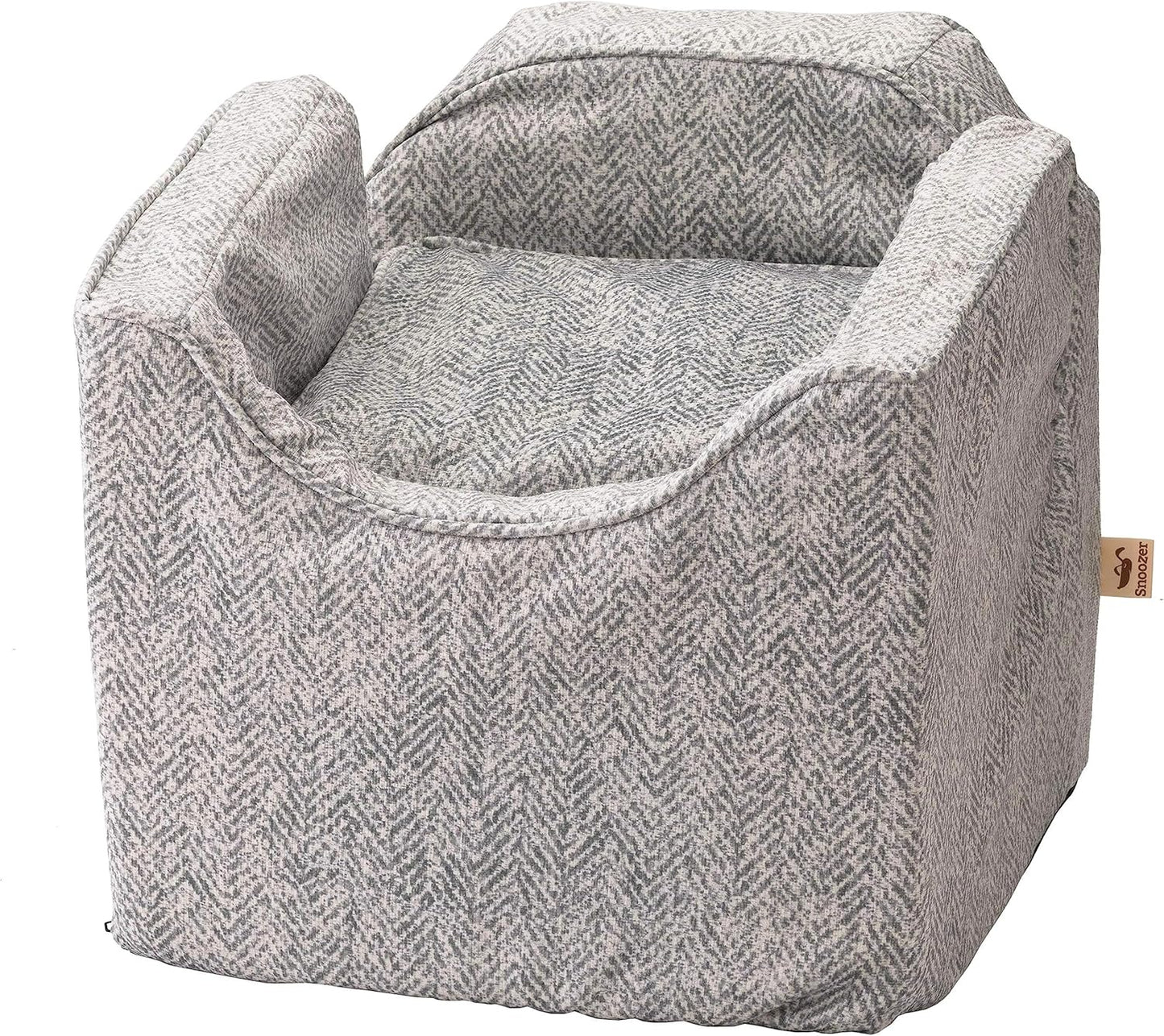Snoozer Pet Products - Luxury Lookout I Dog Car Seat with Show Dog Microsuede, Small - Palmer Dove