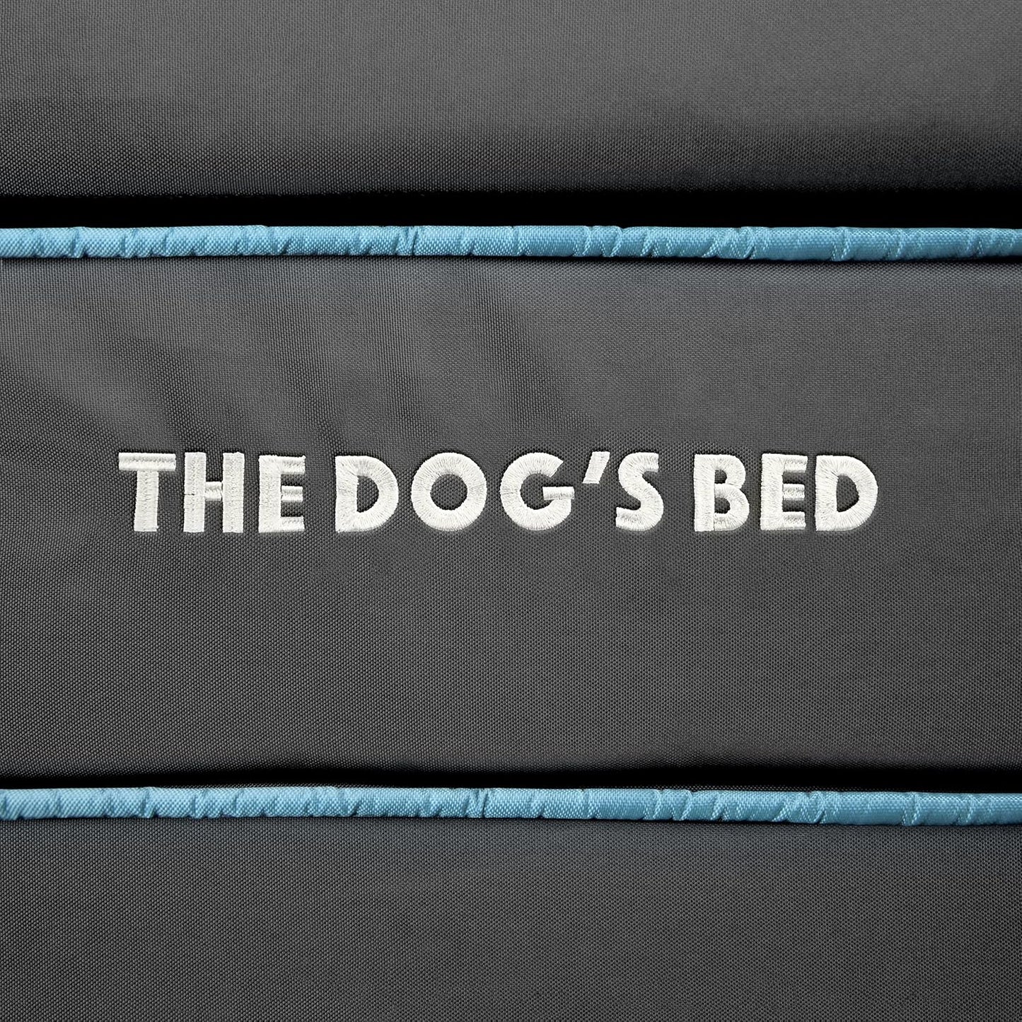 The Dog’s Bed Orthopedic Headrest Dog Bed Med Grey/Blue 34x22, Memory Foam, Pain Relief: Arthritis, Hip & Elbow Dysplasia, Post Surgery, Lameness, Veterinary Approved, Waterproof Washable Cover